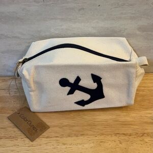 NWT- Color Dunes Natural Canvas Pouch Anchor Accent